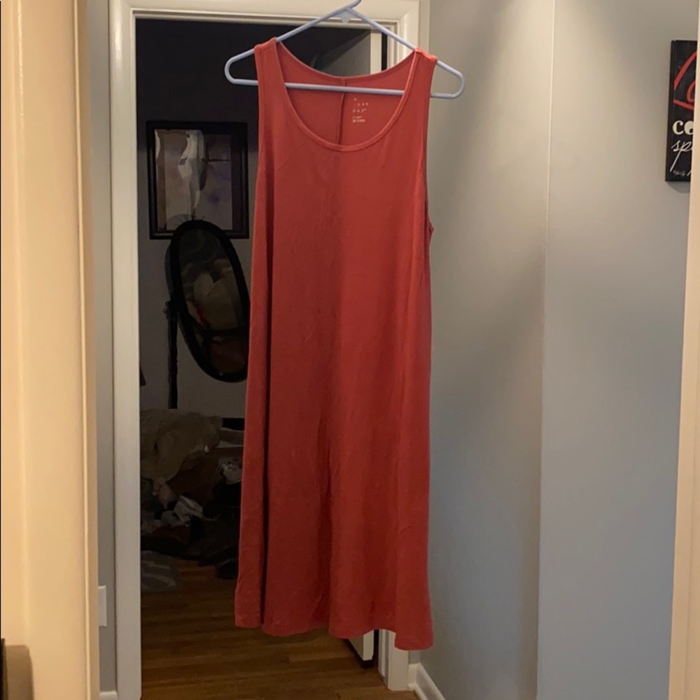 Red flowy dress